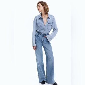 H&M High-Rise Wide-Leg Jeans - Size 6
